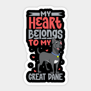 My heart belongs to my German Mastiff Sticker